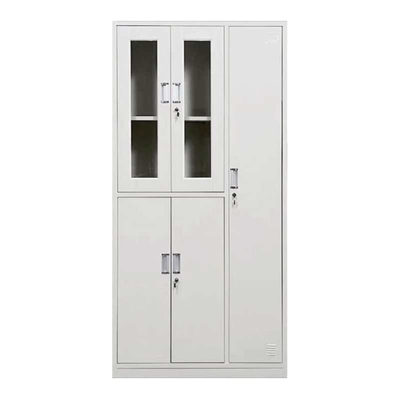 缑氏收纳柜财务档案柜资料柜加厚文件柜办公室带锁铁皮柜五门更衣柜高清大图