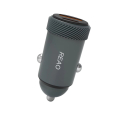 REAO X31 迷你金属车载快充充电器PD30W快充点烟器充电器 灰色