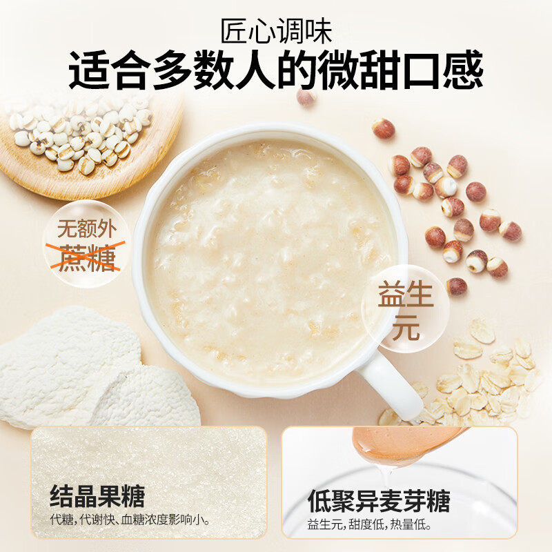燕之坊淮山薏米芡实粉320g无蔗糖高蛋白质营养早餐代餐饱腹即食冲泡