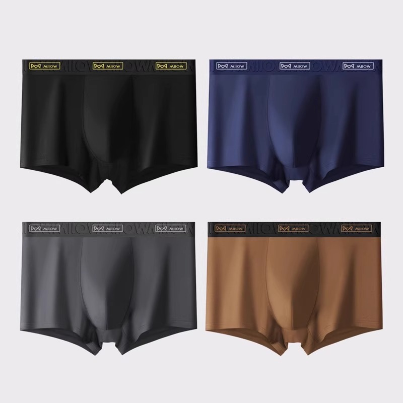 猫人男士内裤男生纯棉抗菌四角裤衩青少年大码透气男款平角短裤