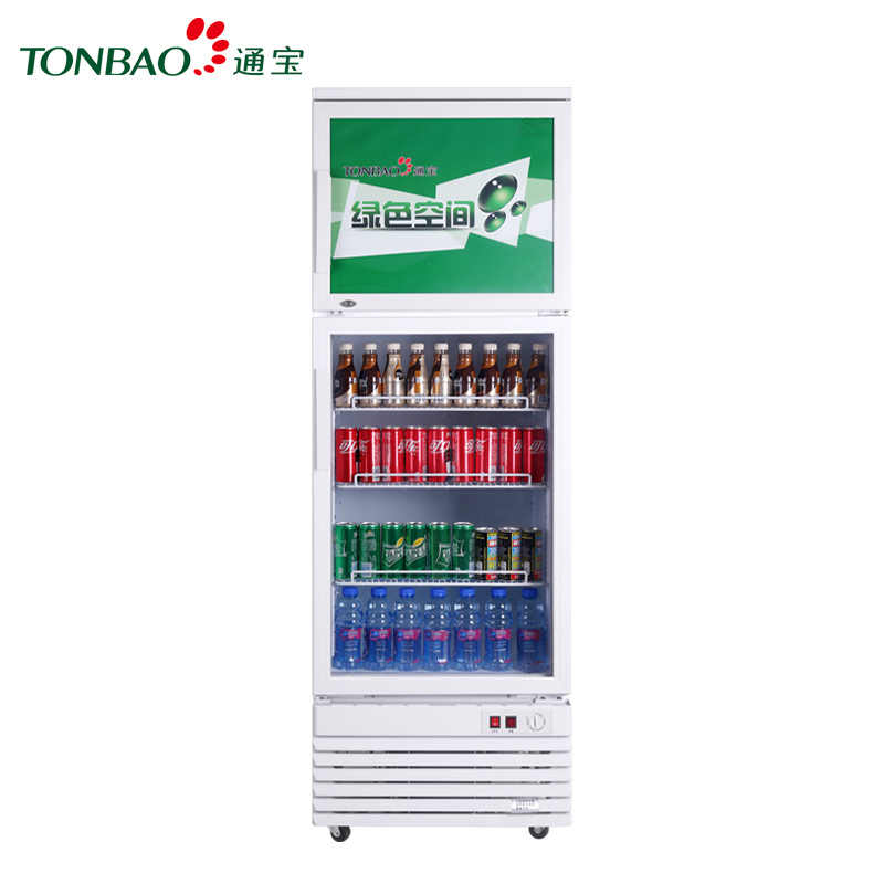 通宝 (TONBAO) LDG4-278 商用展示柜立式双温冰柜便利店冷柜饮料雪糕柜陈列柜