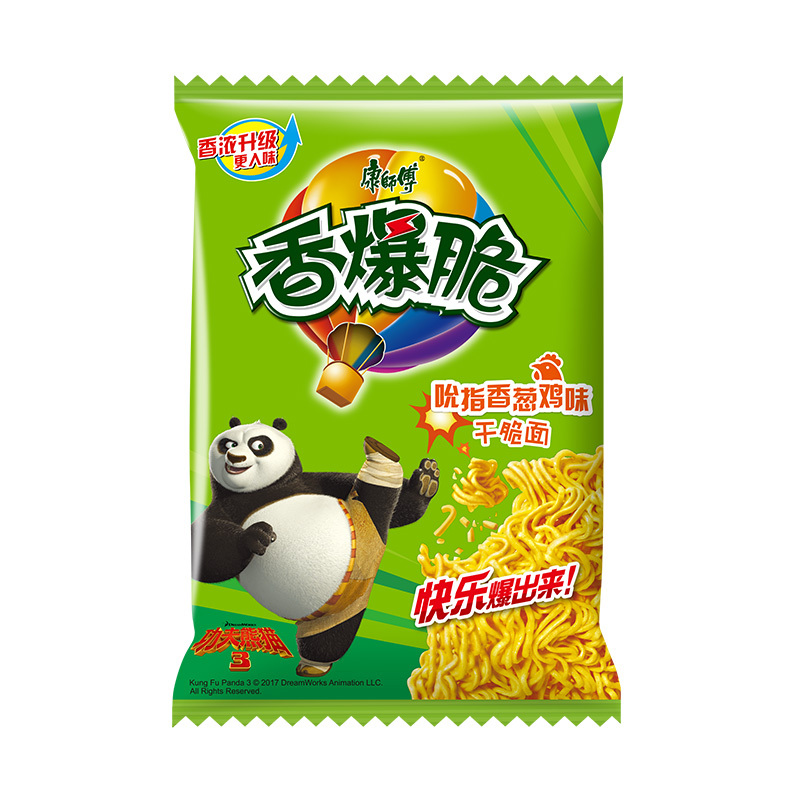 康师傅 香爆脆干脆面吮指香葱鸡味40g*30包整箱