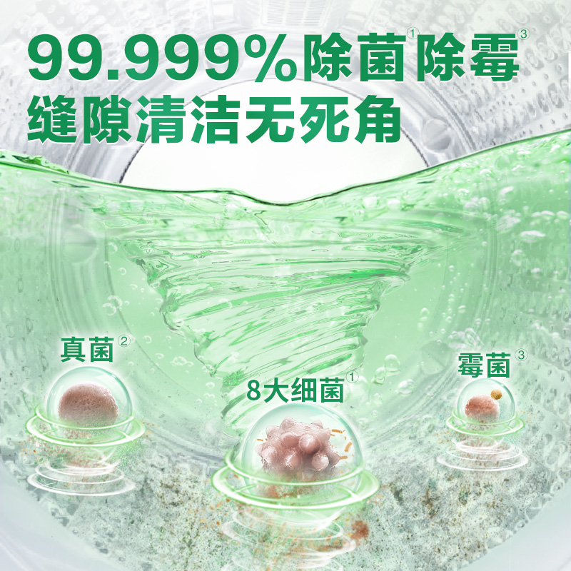 立白卫仕洗衣机清洁除菌液260ml*2瓶去顽垢去异味除霉菌真菌免浸泡不伤机高清大图