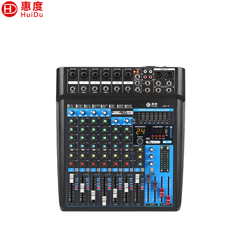 惠度(HuiDu)GM-8专业多路调音台多通道控制带效果器舞台演出录音多组输出调音台高清大图