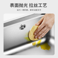 欧琳OULIN 水槽双槽套装7200A含龙头 304不锈钢厨房洗菜池洗碗盆