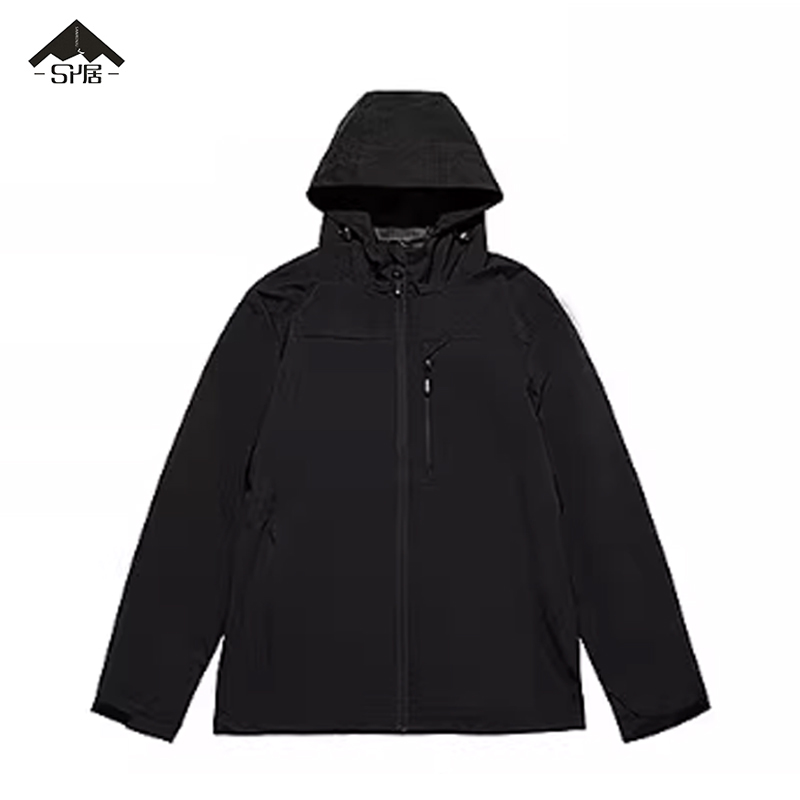 三人居春秋款男女休闲轻薄透气连帽上衣SRJ885/件高清大图