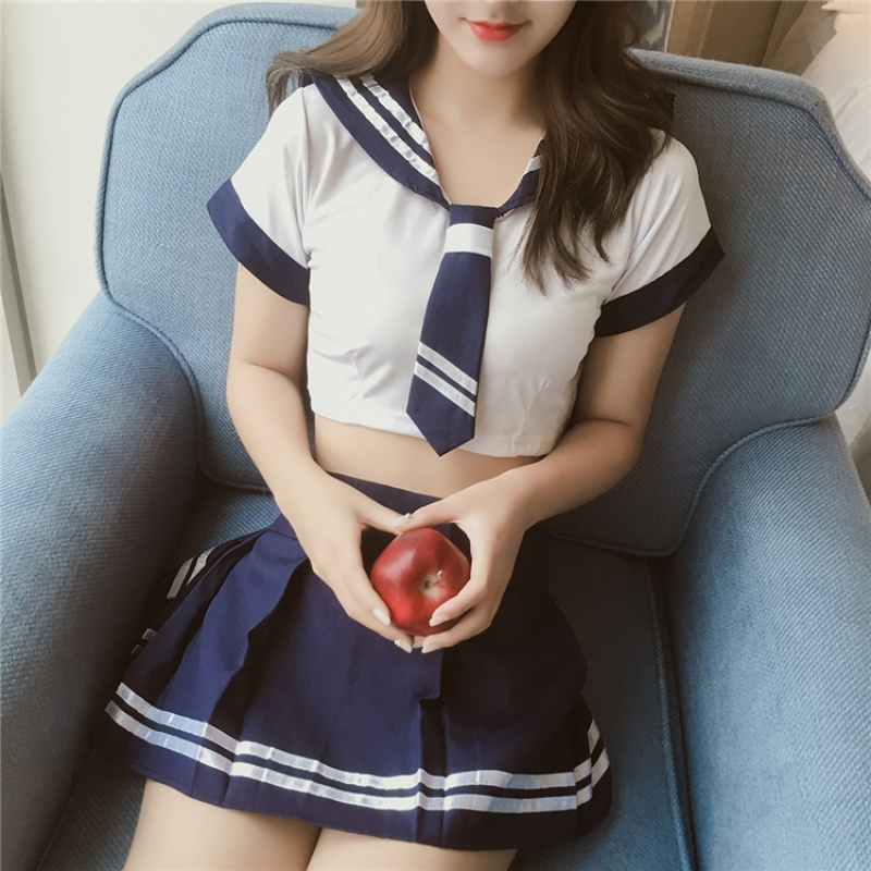 情趣内衣学生制服清纯可爱诱惑套装性感紧身透明短裙露乳开裆视频