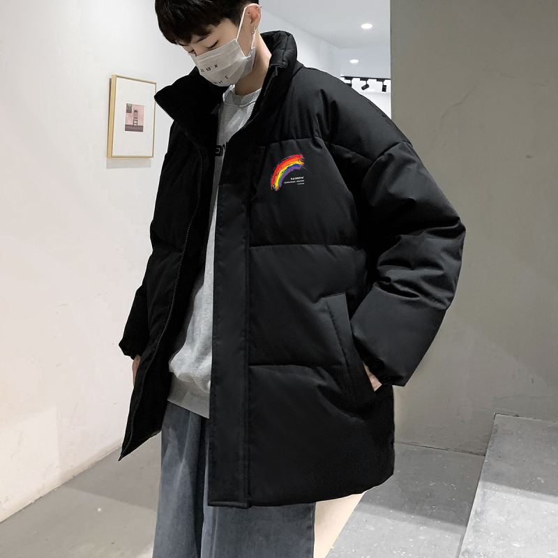 YUANSU棉衣男2020冬季新款时尚潮牌bf棉服外套男生韩版宽松潮流休闲棉袄棉衣