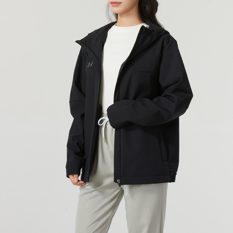 安德玛 梭织连帽夹克-加绒 中性 24600408-001/件高清大图