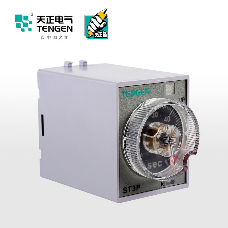 天正电气 ST3P 导轨安装式 220VAC 5A (0.1…1)s/10s/60s/6min 2C/O时间继电器