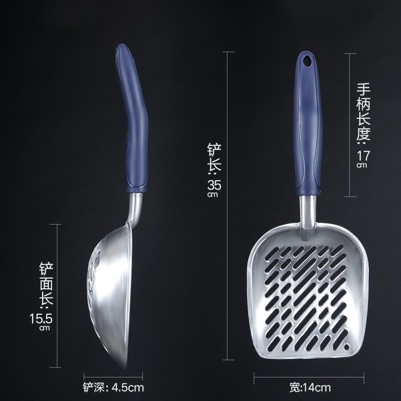 猫砂铲金属大号细孔小孔豆腐铲屎器猫屎便铲子宠物用品猫砂铲高清大图