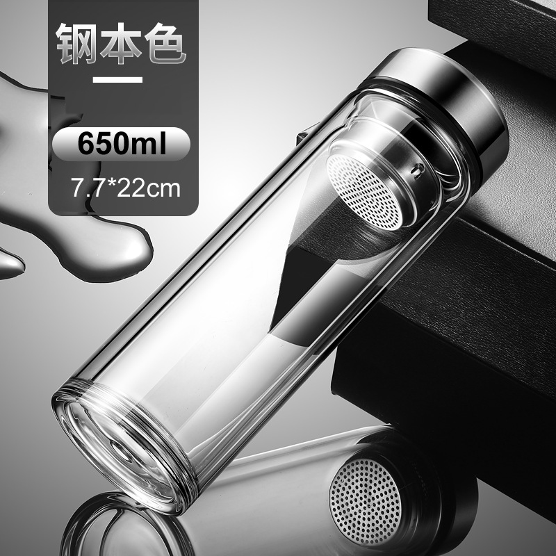 攸玻璃水杯650ml个高清大图