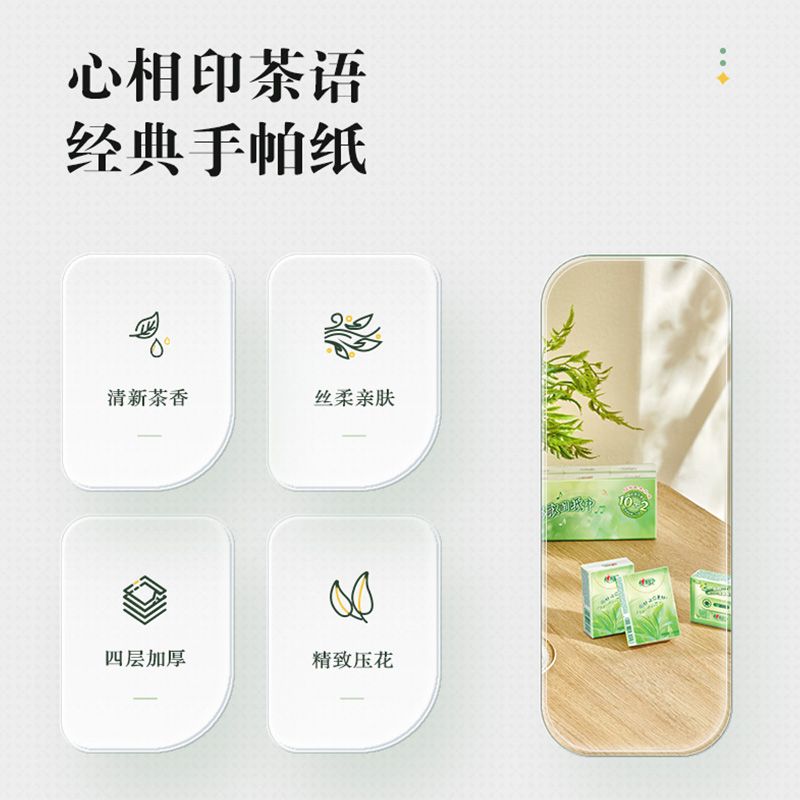 心相印茶语经典系列茶香36包亲肤4层加厚湿水柔韧便携小包手帕纸高清大图