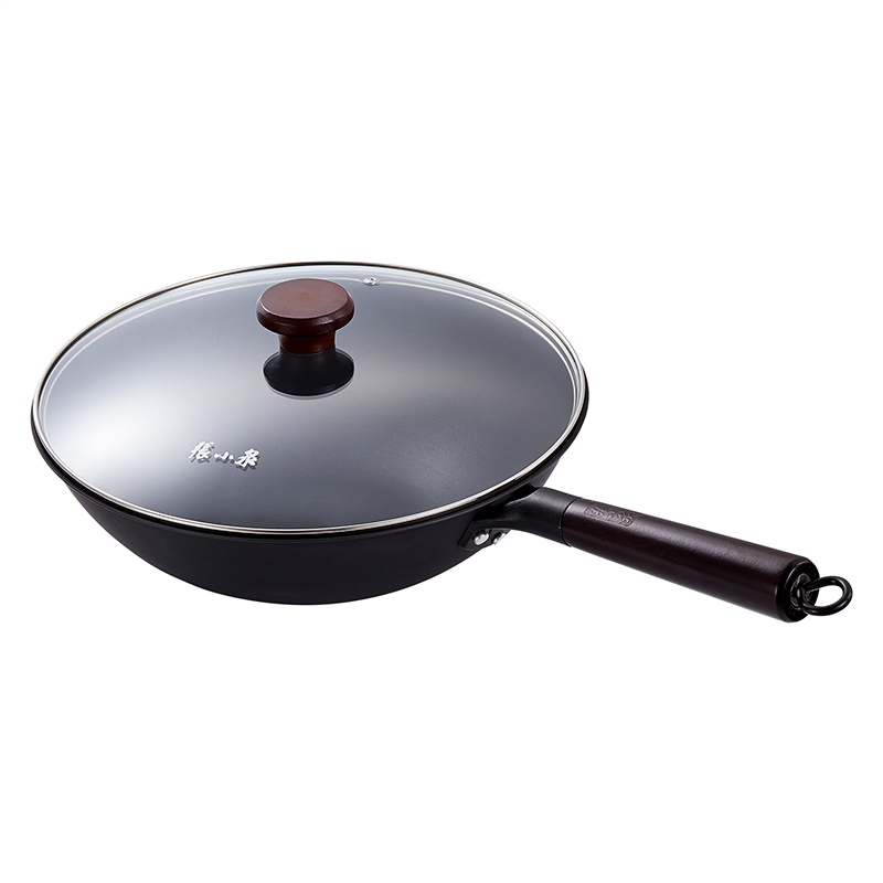 张小泉满庭芳精铁炒锅C33470100 优质精铁 真铁锅 0涂层 不易粘锅 32cm