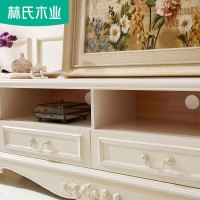林氏木业客厅仿大理石电视柜茶几组合套装欧式现代简约家具KN620H