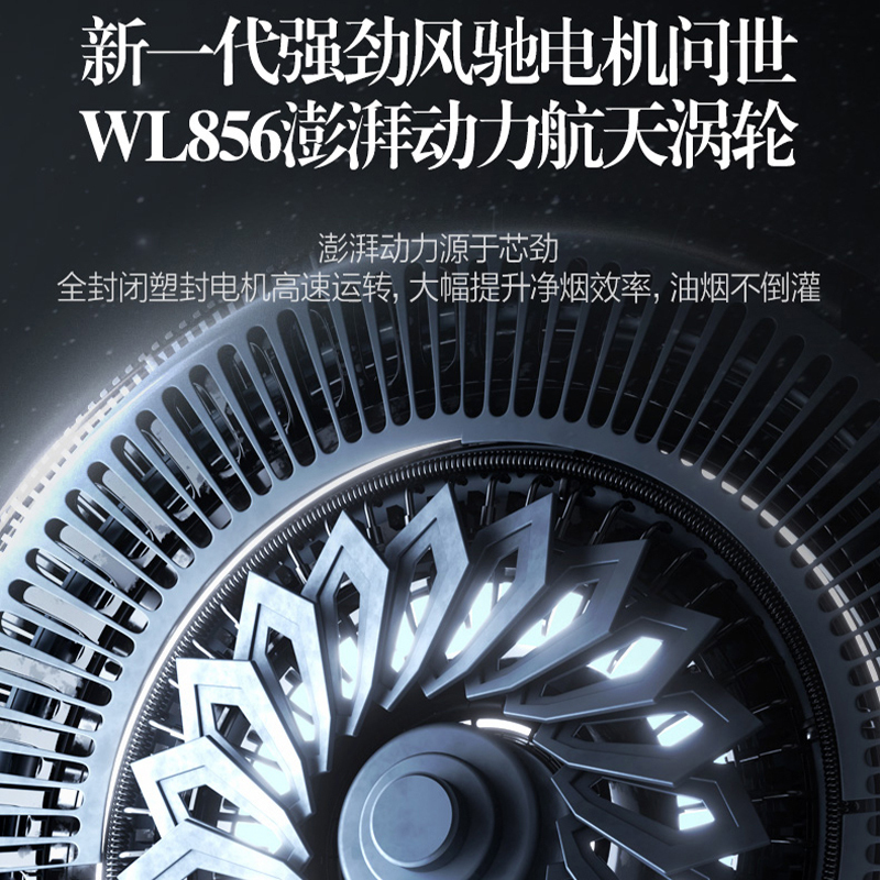 万和(Vanward)23m³侧顶双吸7字吸油烟机5.0KW大吸力天然气燃气灶套装WL856+C5烟灶套餐