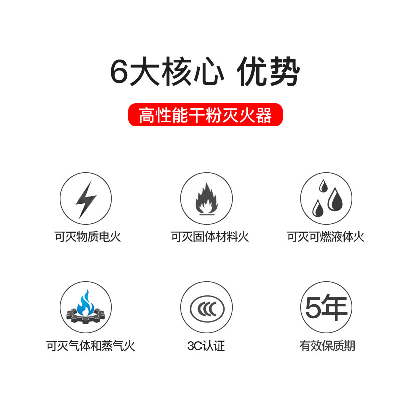 手提式干粉灭火器4kg家用