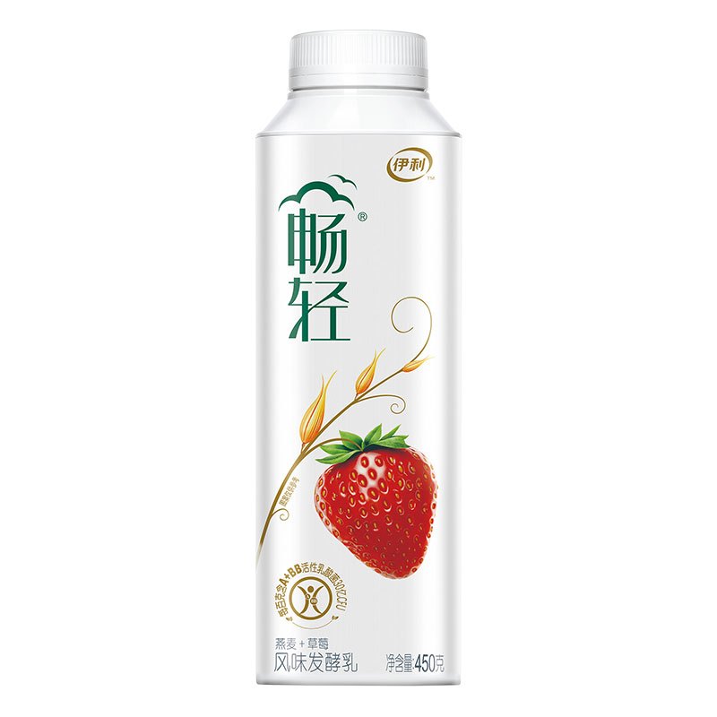 伊利畅轻风味发酵乳燕麦草莓450g