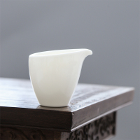 領藝 德化白瓷公道杯羊脂玉茶海分茶器陶瓷功夫茶具配件 无尘海