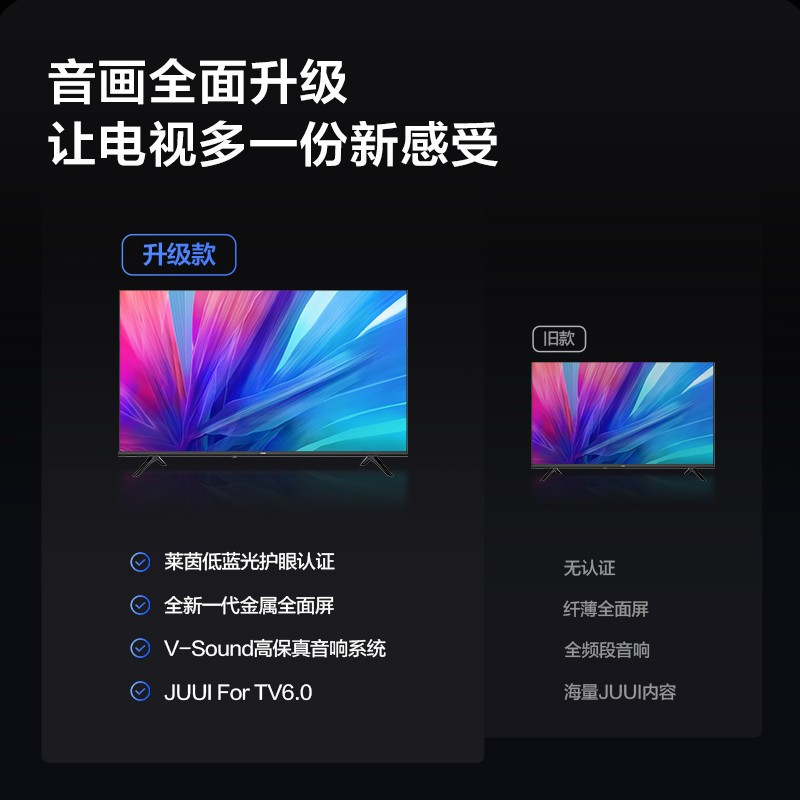 海信Vidda R43英寸 全高清 超薄全面屏电视 智慧屏 1G+8G 教育电视 智能液晶电视