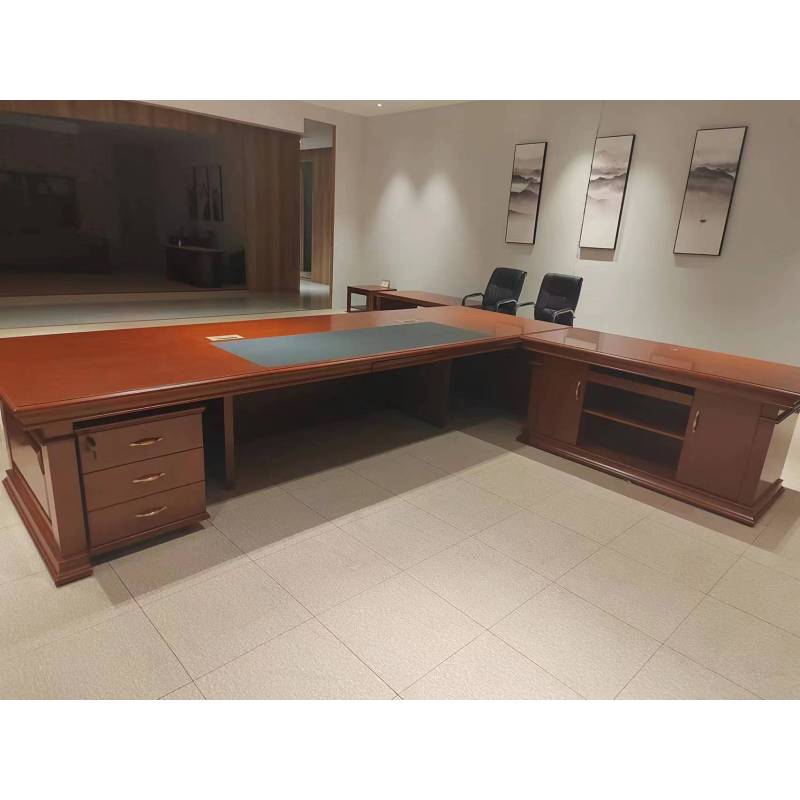 黎明daybreak行政办公桌封闭油漆进口饰面胡桃木色定制长28002600760