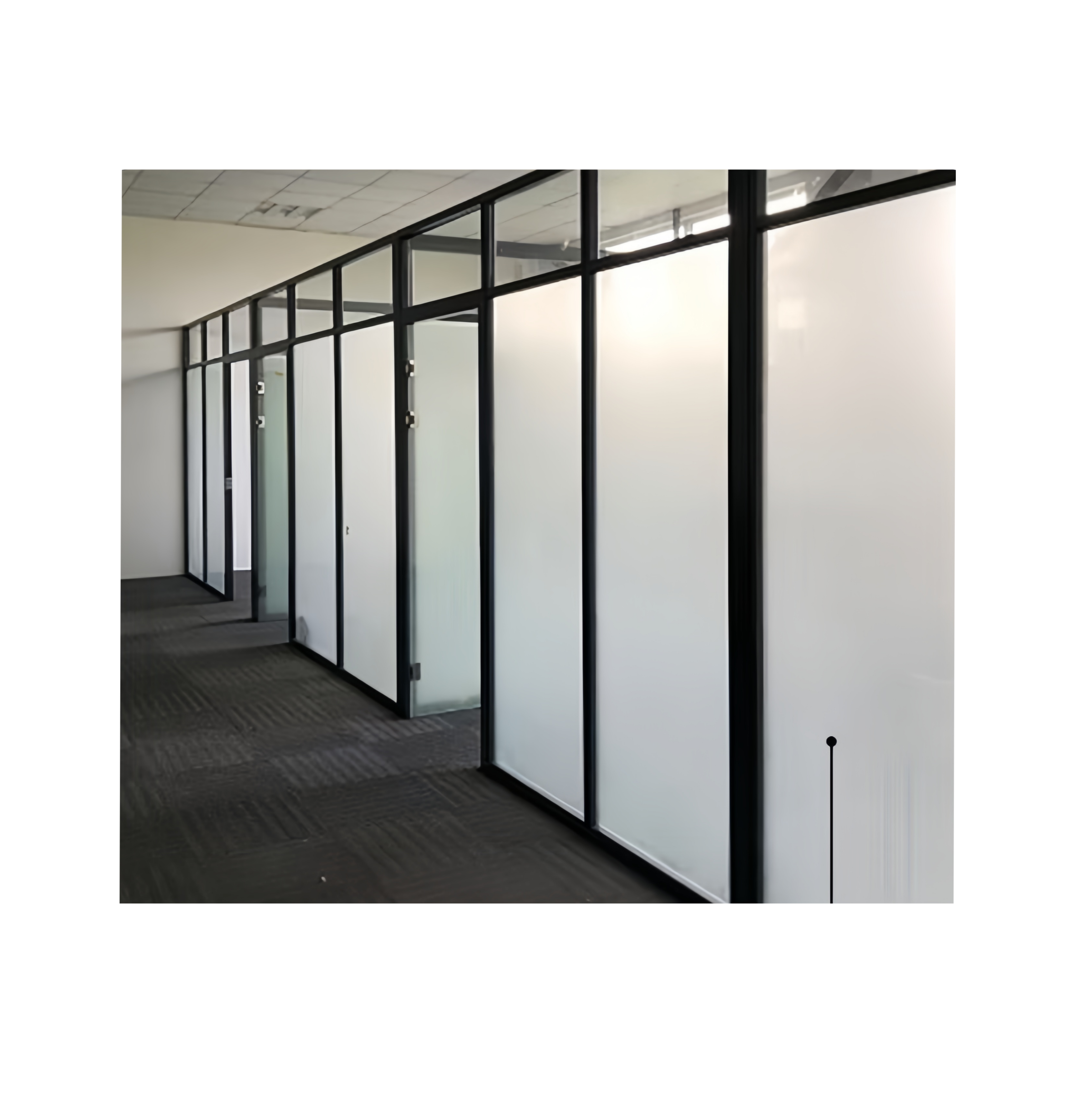 通泰福 铝合金双玻璃隔断墙玻璃隔断墙WQ-ERW/平方米高清大图