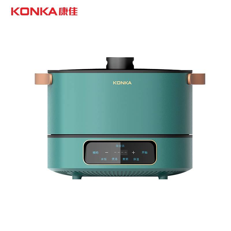 康佳(KONKA)多功能料理锅KES-MIX3多用途电烤锅电火锅烤肉煎煮涮烤一体锅多功能料理锅宿舍电煮锅迷你简餐机