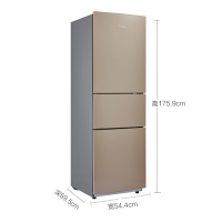 【优惠品】美的（Midea）BCD-213TM(E) 213升 三门冰箱 节能静音阳光米