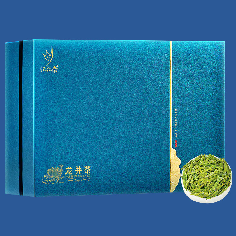 忆江南龙井茶叶礼盒荷韵龙井210g