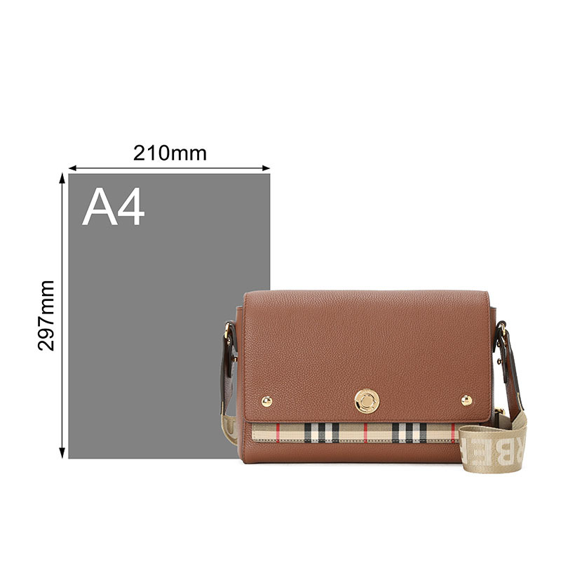 预订 BURBERRY 博柏利 女包 Note 经典格纹 斜挎包 单肩包8021111 金扣