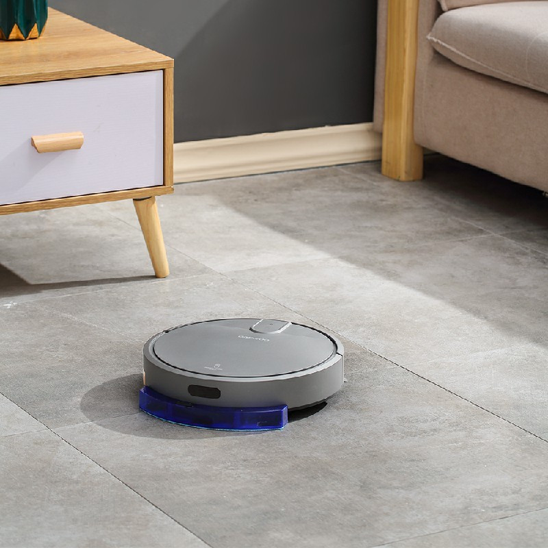 大宇(DAEWOO) 10W智能扫地机器人带水箱可拖地一键操控降噪扫地机 金属灰 DY-SD02高清大图