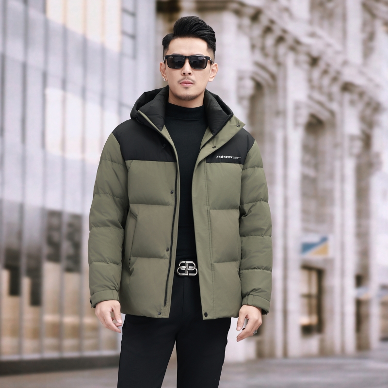 高容量 蓬松羽绒服男2025冬季加厚保暖连帽面包羽绒服女情侣宽松外套大码面羽绒服短款蓬男女情侣经典款白鸭绒羽绒服高清大图