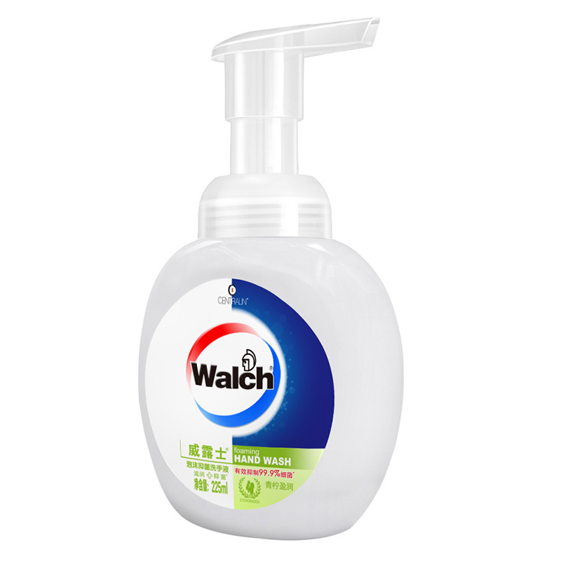 威露士(Walch)泡沫抑菌洗手液225MLx4瓶青柠盈润滋养泡沫细腻
