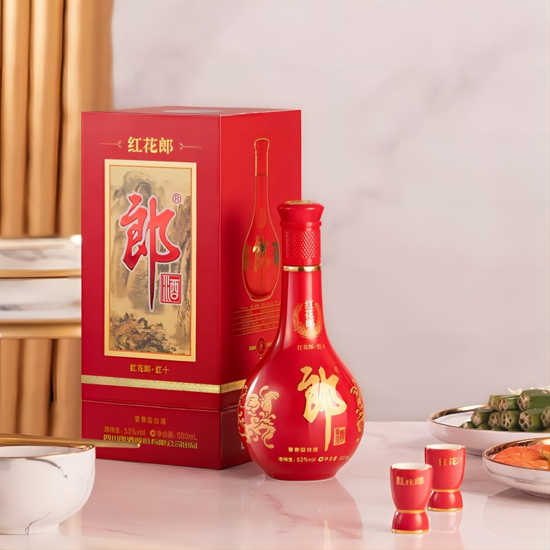 [郎酒旗舰店]郎 红花郎10 53度酱香型白酒500ml*6