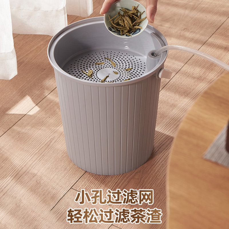 LONGSTAR/龙士达茶水桶大容量茶水桶 浅灰色[可装热水]5.5L高清大图