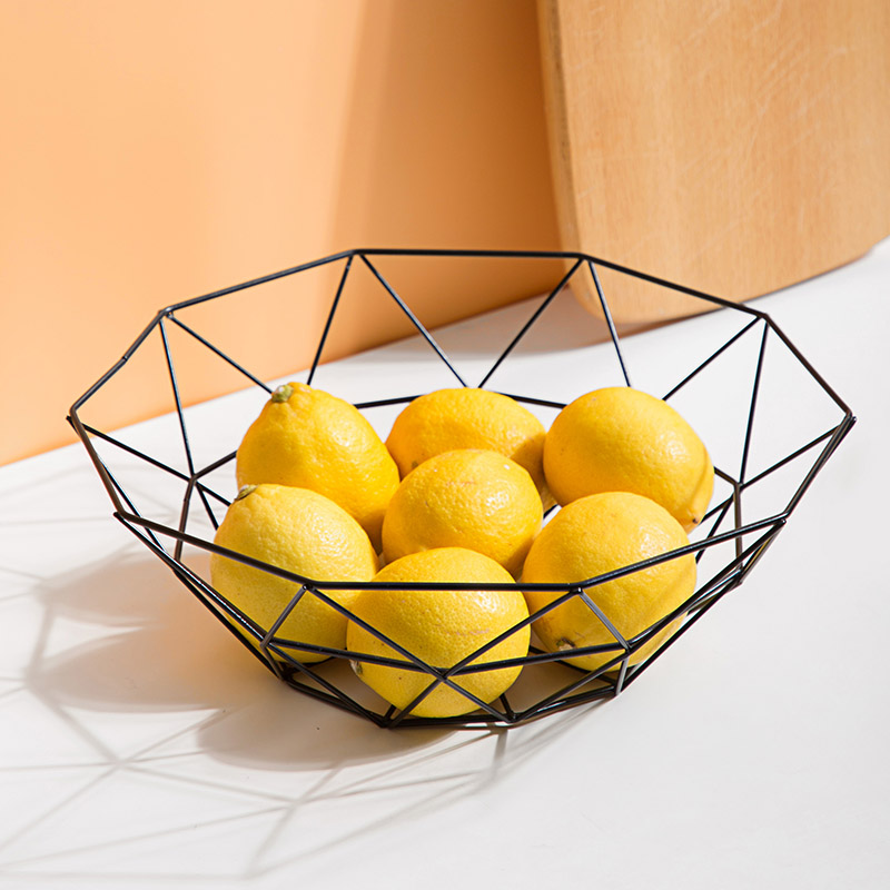铁艺水果盘创意现代北欧风格零食收纳篮家用客厅茶几水果篮高清大图