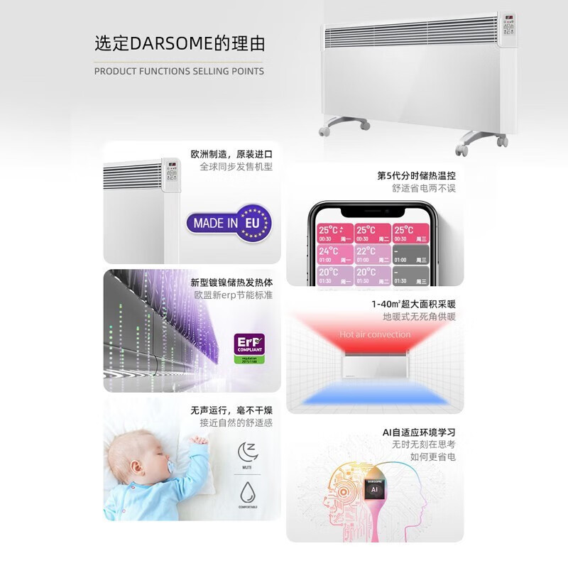 塔世(DARSOME)CN04-200对流取暖器(单位:台)