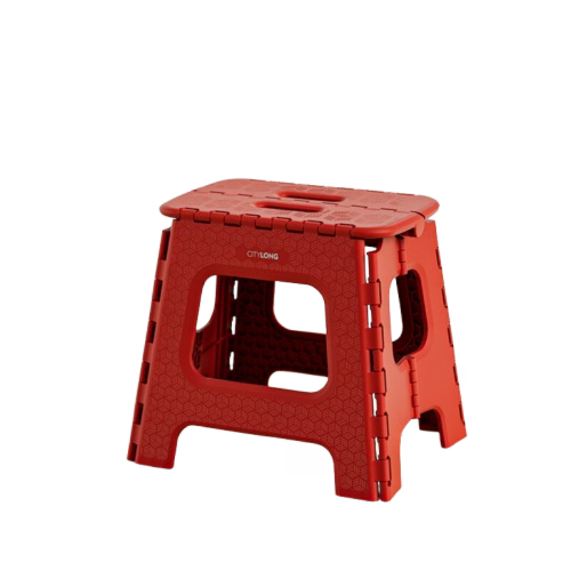 禧天龙(Citylong) D-2135折叠凳(故宫红)家用懒人折叠凳子便携式免组装安装塑料矮凳高清大图
