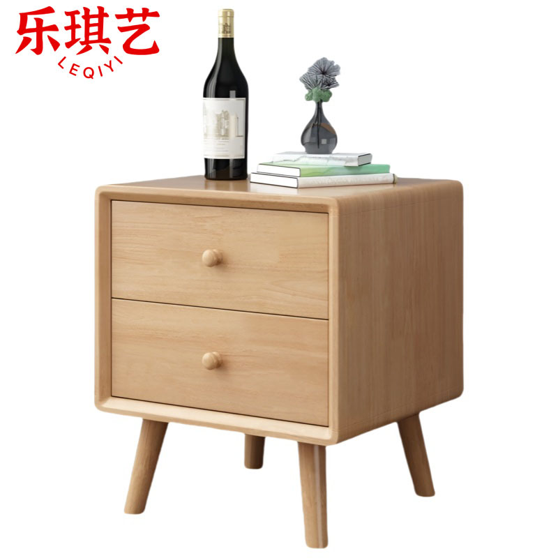 乐琪艺 床头柜 原木色 个高清大图