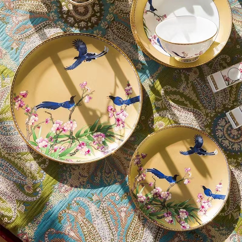 北国风光 骨瓷餐具 喜上眉梢TS-0060P 套高清大图