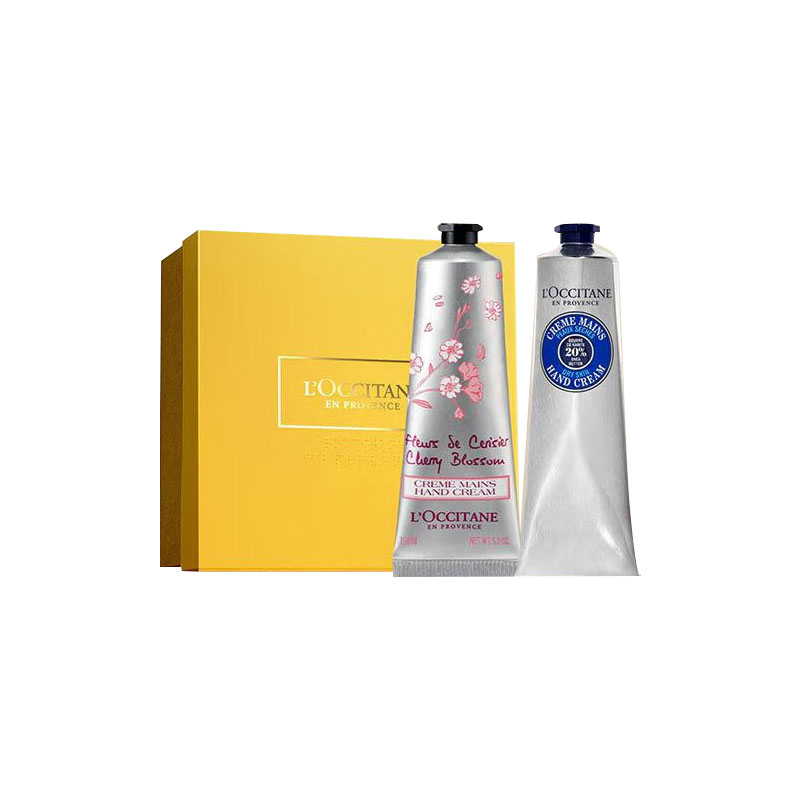 欧舒丹(L'OCCITANE) 护手霜套装(樱花150m+乳木果150ml)