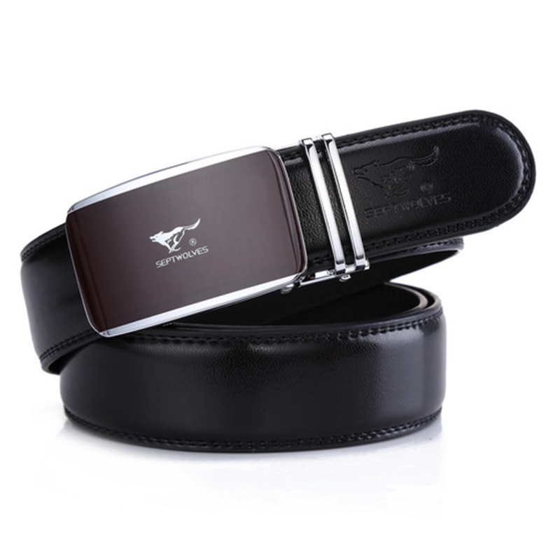 七匹狼男士腰带自动扣真皮皮带男式牛皮腰带男休闲裤带韩版青年