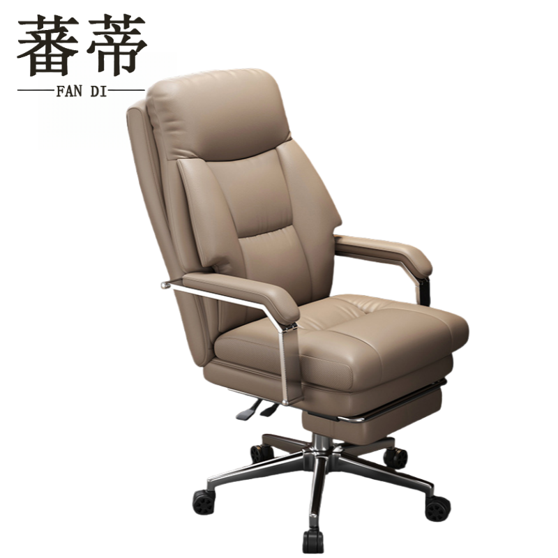 蕃蒂办公椅浅咖色把高清大图