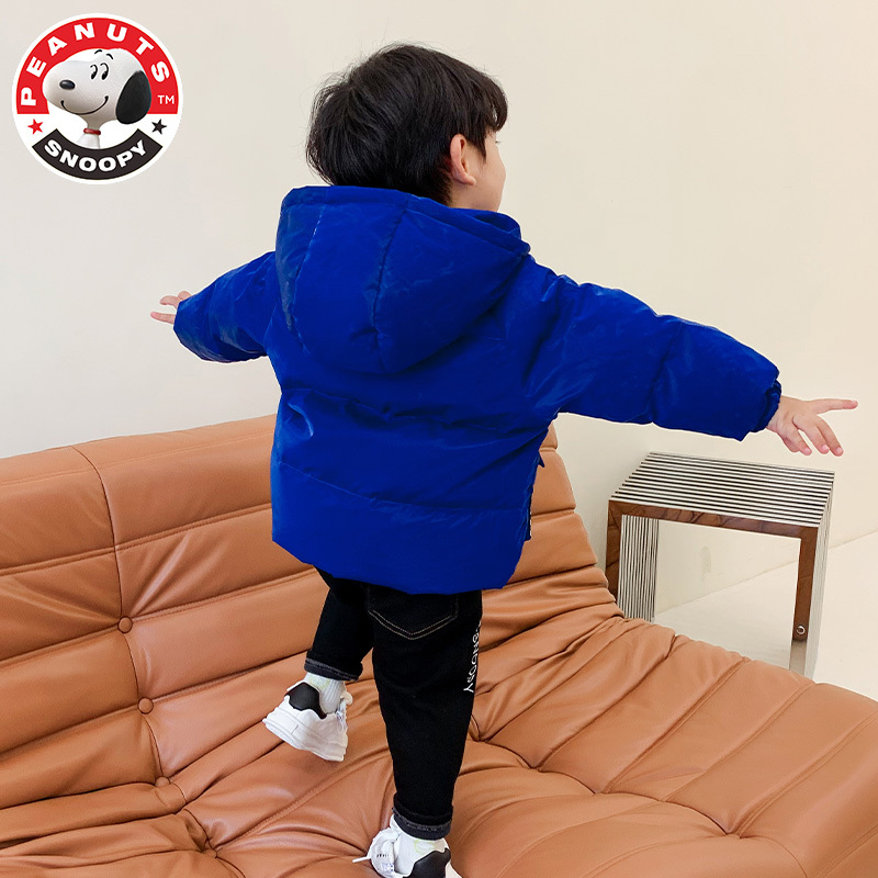 史努比(SNOOPY)儿童羽绒服加厚短款冬季新款洋气中小童纯色白鸭绒羽绒外套AF097