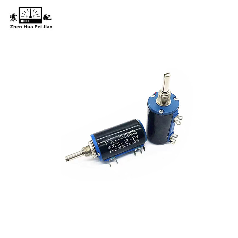 震配 多圈线绕可调电位器变阻器 WXD3-13-2W 10KΩ(其它阻值请备注) 只高清大图