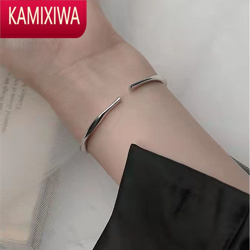 KAMIXIWA银手镯女年轻款小众时尚设计气质高级感轻奢精致百搭首饰闺蜜礼物图片