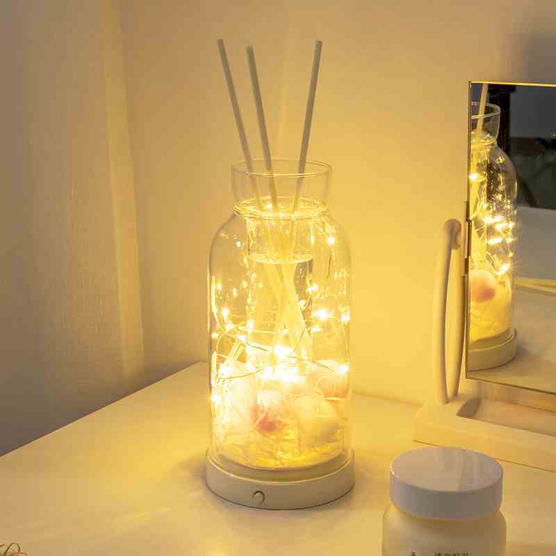 名创优品(miniso) 梦幻羽毛香薰氛围器具灯家用熏香静音创意浪漫卧室家用[鸢尾羽毛]