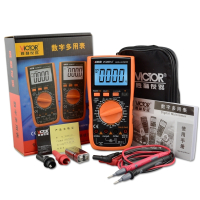 VC9801A万用表数字电工表高精度多功能全自动防烧数显式 VC9802A+标配+特尖表笔