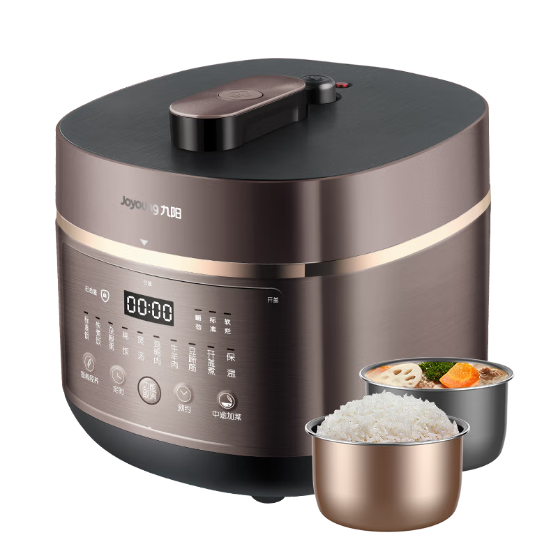 九阳(Joyoung)电压力锅5L家用压力煲全新方煲造型一煲双胆轻养智能食谱拓展 Y-50C29高清大图