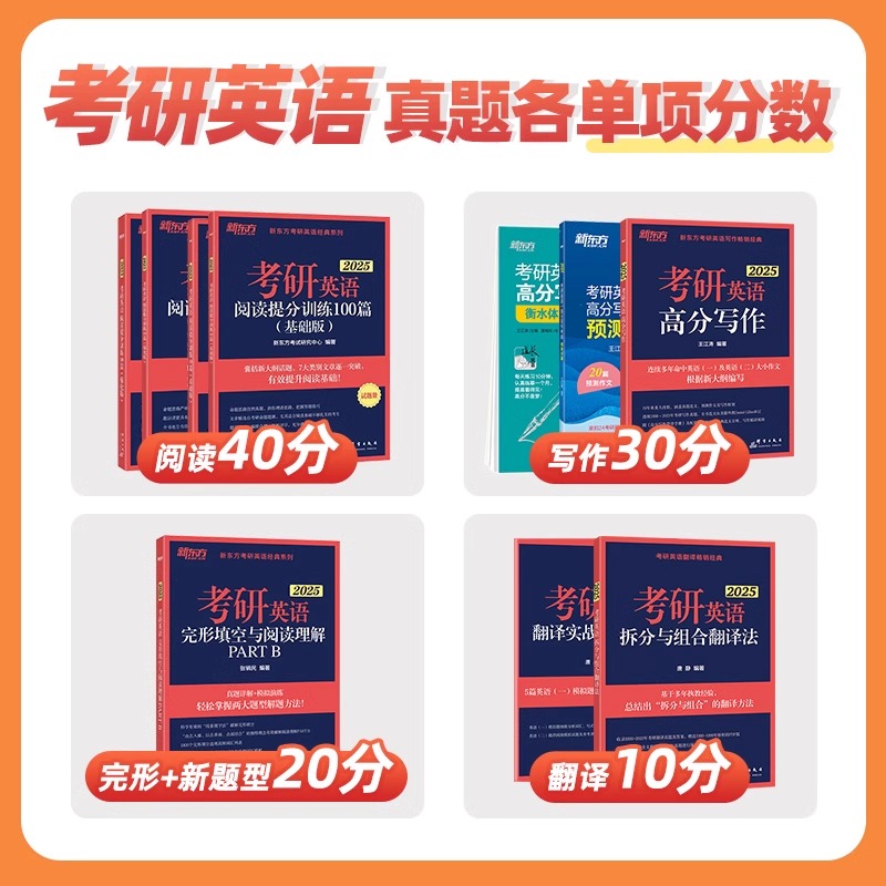 [先发]]2026考研英语(语法+长难句+写作+阅读+翻译+完形) [正版]新东方2026考研英语专项训练 英语一二高清大图